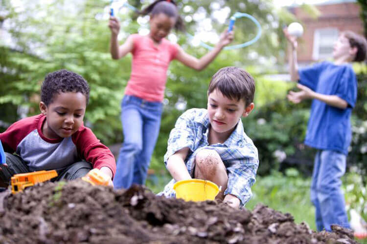 Children playing outside