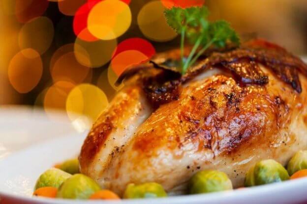 Christmas chicken dinner